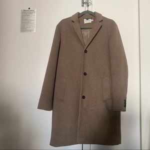 Tan brown Topman coat size small